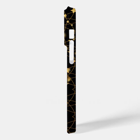 Golden Pattern 14.bw Black BG Case-Mate iPhone Case (Achterkant / Links)