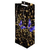 Golden Pattern 14.bw Black BG Wijn Cadeautas (Achterkant Gekanteld)