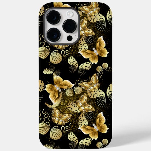 Golden Pattern 16.bw Black BG Case-Mate iPhone Case (Achterkant)