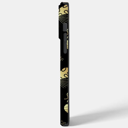 Golden Pattern 16.bw Black BG Case-Mate iPhone Case (Achterkant / Links)
