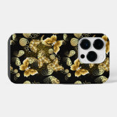 Golden Pattern 16.bw Black BG iPhone Hoesje (Achterkant horizontaal)