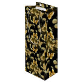 Golden Pattern 16.bwm Black BG Wijn Cadeautas (Achterkant Gekanteld)