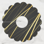 Golden Pattern 1 Wijnglaslabel (Voorkant)