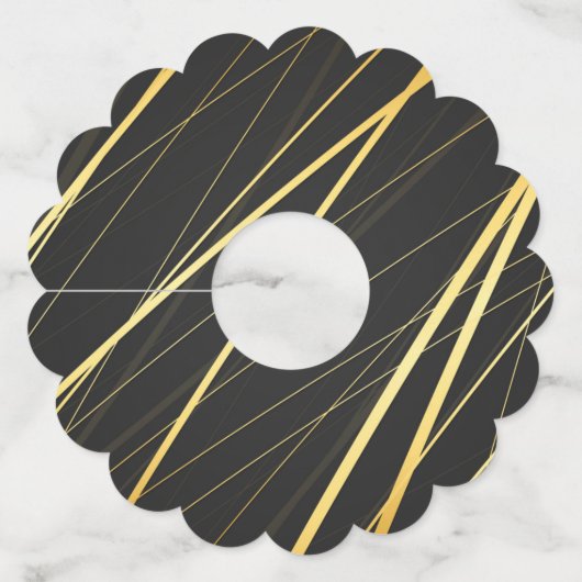 Golden Pattern 1 Wijnglaslabel (Achterkant)