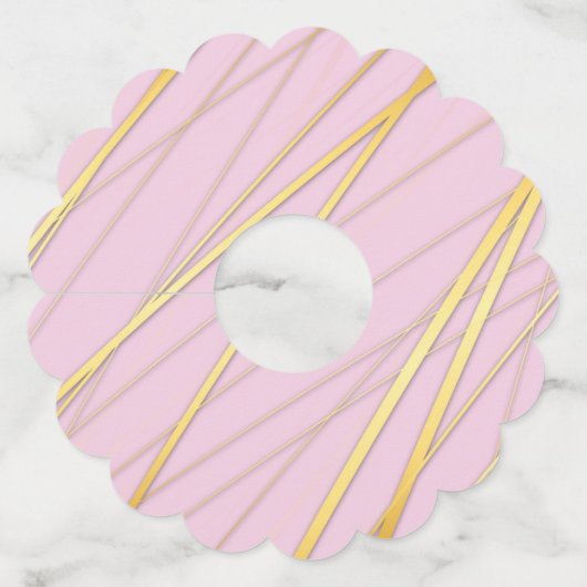 Golden Pattern 2 Wijnglaslabel (Achterkant)