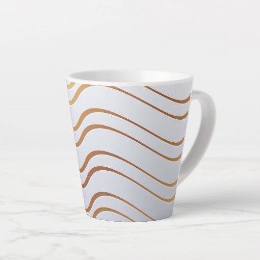 Golden Pattern 3 Latte Mok (Rechterhoek)