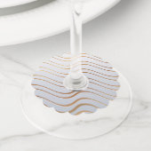 Golden Pattern 3 Wijnglaslabel (Dichtbij)