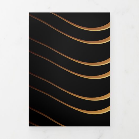 Golden Pattern 4 Drieluik Wenskaart (Cover)