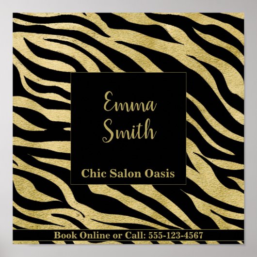 Golden Pattern Beauty Poster (Voorkant)