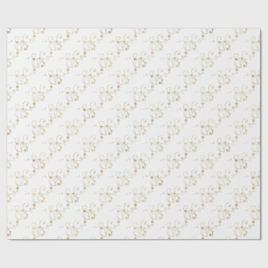 Golden Pattern Calligraphy Art Cadeaupapier (Vlak)