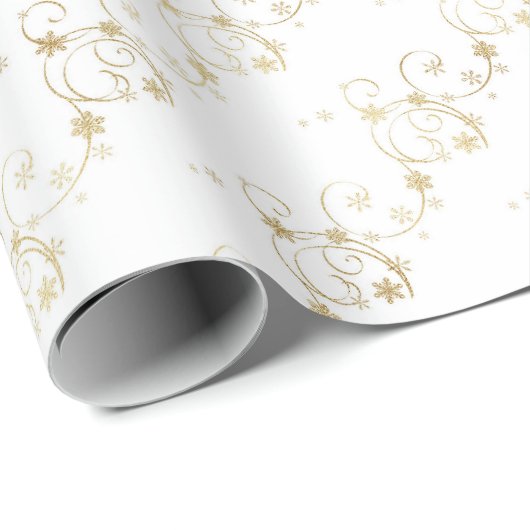 Golden Pattern Calligraphy Art Cadeaupapier (Rol Hoek)