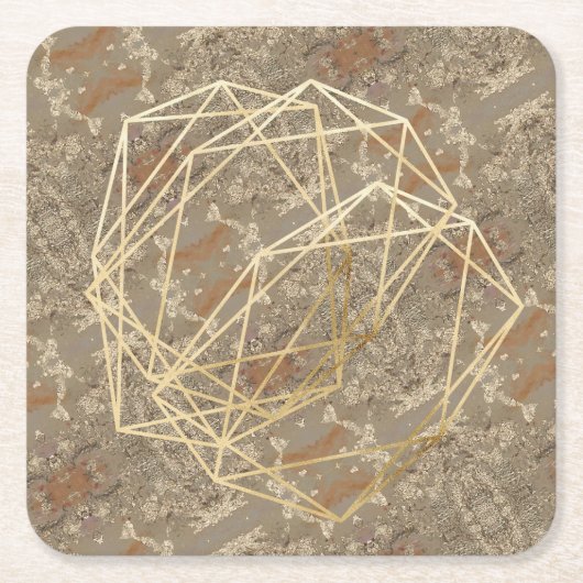 GOLDEN Pattern Kartonnen Onderzetters (Voorkant)