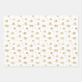 Golden Pattern Urban Snow Wrapping Paper Sheets (Voorkant 2)