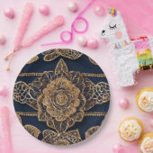 Golden patterns AI art  Papieren Bordje (Feest)