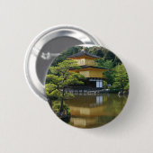 Golden Pavilion Temple in Kinkaku Ronde Button 5,7 Cm (Voorkant /achterkant)