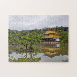 Golden Pavilion Zen Buddhist Temple Kyoto foto Legpuzzel