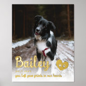 Golden Paw-afdrukken in ons hart Folie Afdrukken (Voorkant)