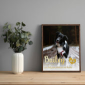 Golden Paw-afdrukken in ons hart Folie Afdrukken