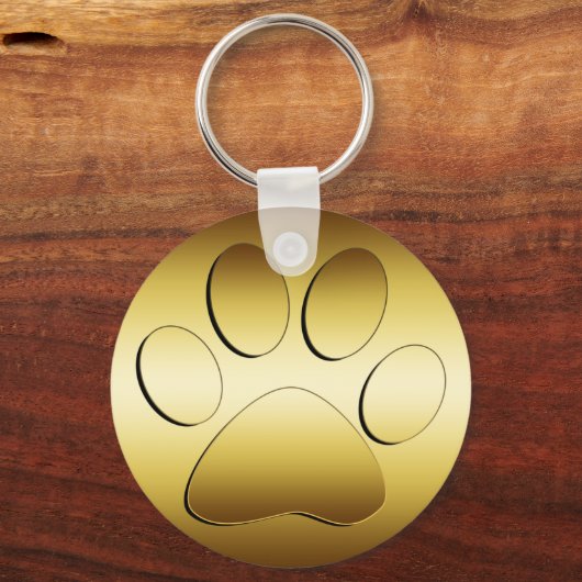 GOLDEN PAW PRINT SLEUTELHANGER (Voorkant)