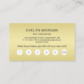 Golden Paw Prints on Black with Custom Name Klantenkaartje (Achterkant)