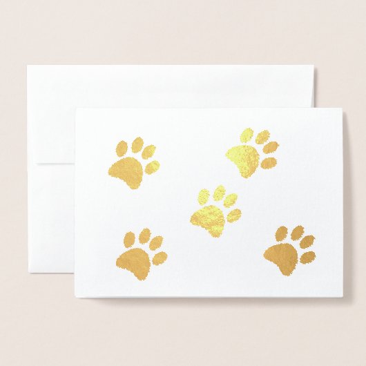 Golden Paws Folie Kaarten (Voorkant met envelop)