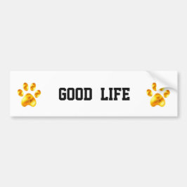 Golden Paws Goed Leven Bumpersticker