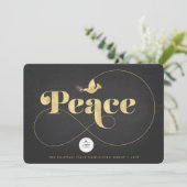 Golden Peace en Dove stijlvolle zakenvakantie Kaart (Staand voorkant)