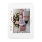 Golden Peace Love Joy minimalistisch kerst Magneet (Verticaal)