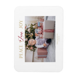 Golden Peace Love Joy minimalistisch kerst Magneet