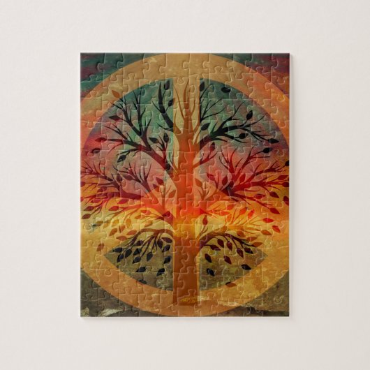 Golden Peace Sign Legpuzzel (Verticaal)