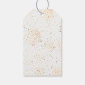 Golden Peach Gespikkelde Waterverf Gift Labels Cadeaulabel (Achterkant)