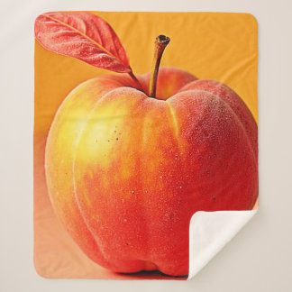Golden Peach Perfection Design Sherpa Deken