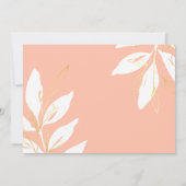 Golden Peach Waterverf Floral Engagement Party Kaart (Achterkant)