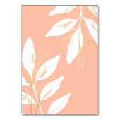 Golden Peach Waterverf Floral Wedding Reception Kaart (Achterkant)