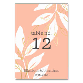 Golden Peach Waterverf Floral Wedding Reception Kaart