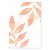 Golden Peach Waterverf Floral Wedding Reception Kaart (Achterkant)