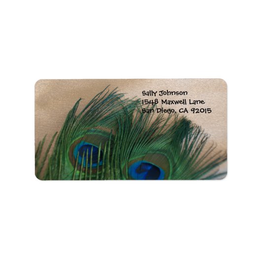 Golden Peacock Adresetiketten Etiket (Voorkant)