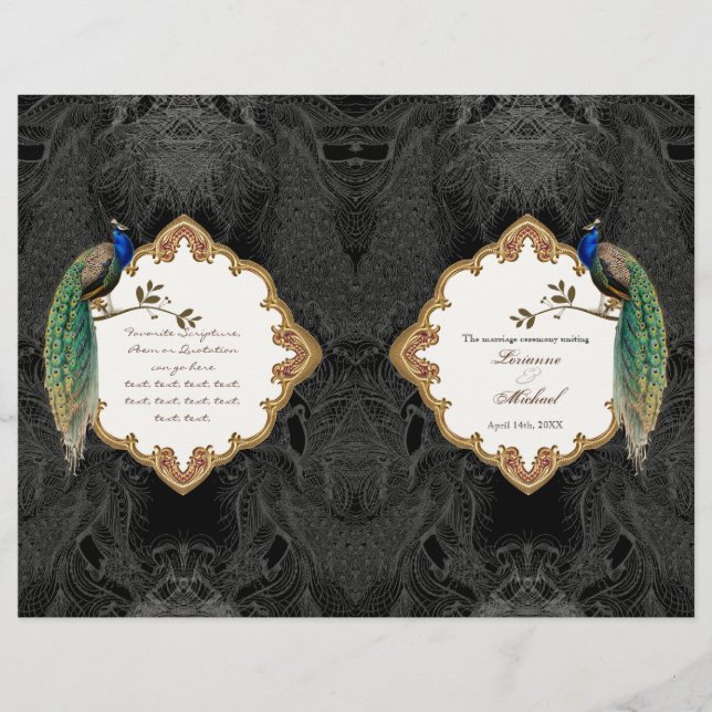 Golden Peacock & Calligrafie-weddenschap (Voorkant)