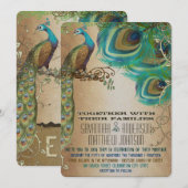 Golden Peacock Feathers Kaart (Voorkant / Achterkant)