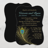 Golden Peacock Feathers Kaart (Voorkant / Achterkant)