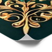 Golden Peacock Feathers Poster (Hoek)