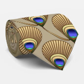 Golden Peacock Feathers Stropdas (Opgerold)