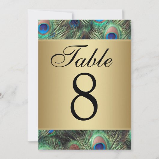 Golden Peacock-feether-weddenschapsnummer (Voorkant)