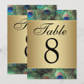 Golden Peacock-feether-weddenschapsnummer (Voorkant / Achterkant)