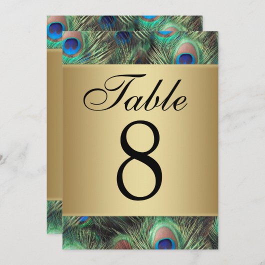 Golden Peacock-feether-weddenschapsnummer (Voorkant / Achterkant)