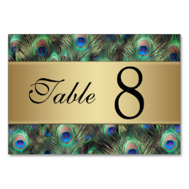 Golden Peacock-feether-weddenschapsnummer Kaart