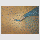 Golden Peacock – Klimt-geïnspireerde decoupage Tissuepapier (Voorkant)