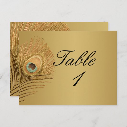 Golden Peacock Tafelnummer (Voorkant / Achterkant)