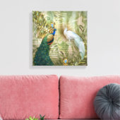 Golden Peacock Temple Dreams Collectie Canvas Afdruk (Insitu (Woonkamer))