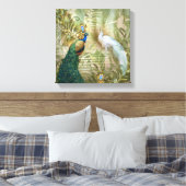 Golden Peacock Temple Dreams Collectie Canvas Afdruk (Insitu (Slaapkamer))